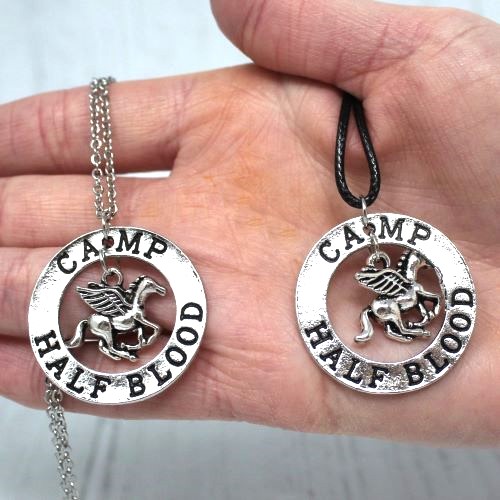CAMP HALF BLOOD Percy Jackson The Last Olympian Camp Half-Blood Flying Horse Corded Necklace